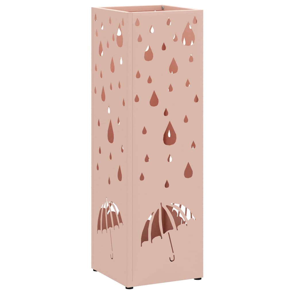 Umbrella Stand Pink 15.5 x 15.5 x 49 cm Metal