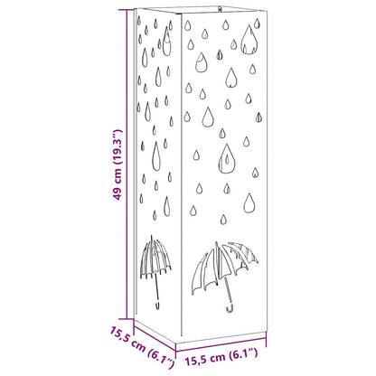 Umbrella Stand Pink 15.5 x 15.5 x 49 cm Metal