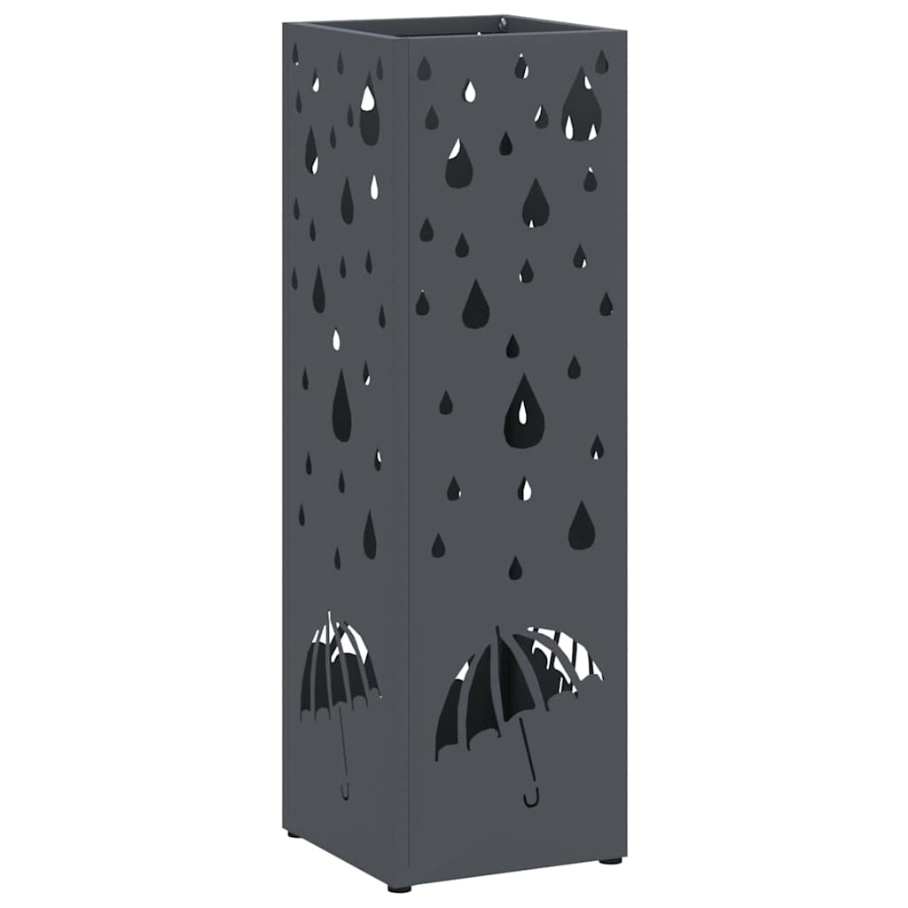 Umbrella Stand Anthracite 15.5 x 15.5 x 49 cm Metal