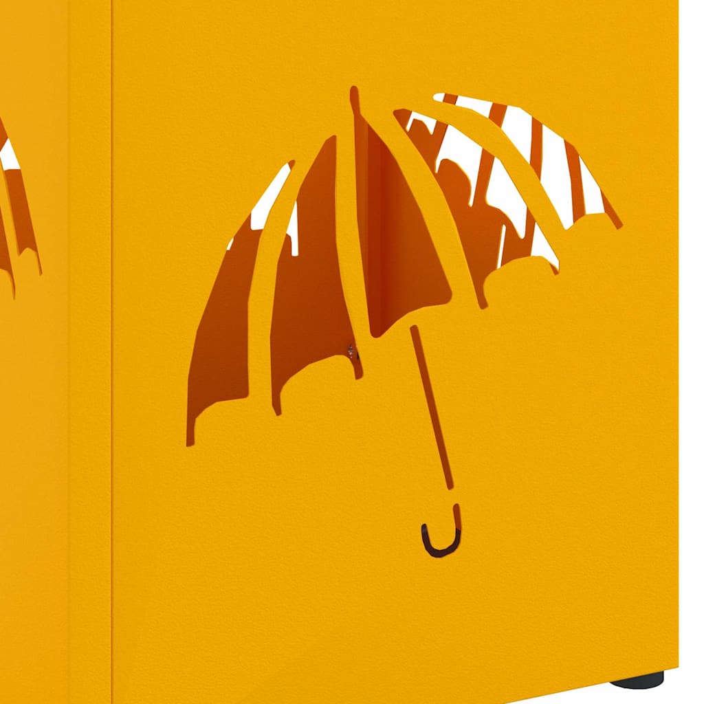 Umbrella Stand Mustard 15.5 x 15.5 x 49 cm Metal