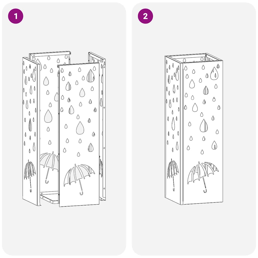Umbrella Stand Olive 15.5 x 15.5 x 49 cm Metal