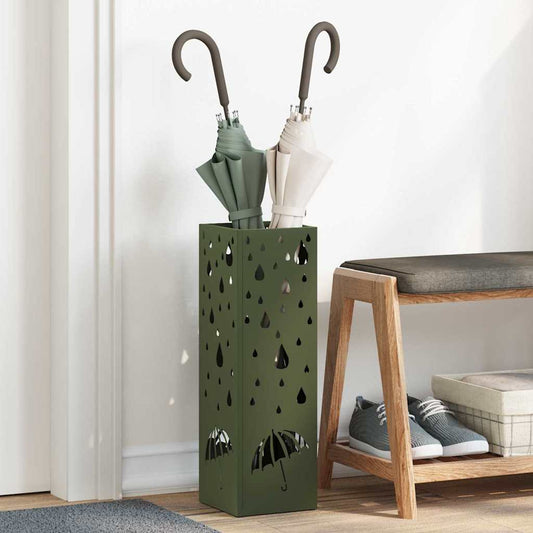 Umbrella Stand Olive 15.5 x 15.5 x 49 cm Metal