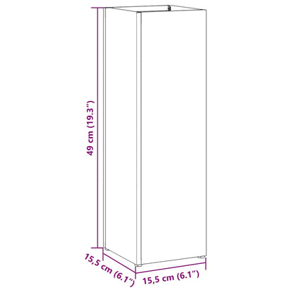 Umbrella Stand White 15.5 x 15.5 x 49 cm Metal