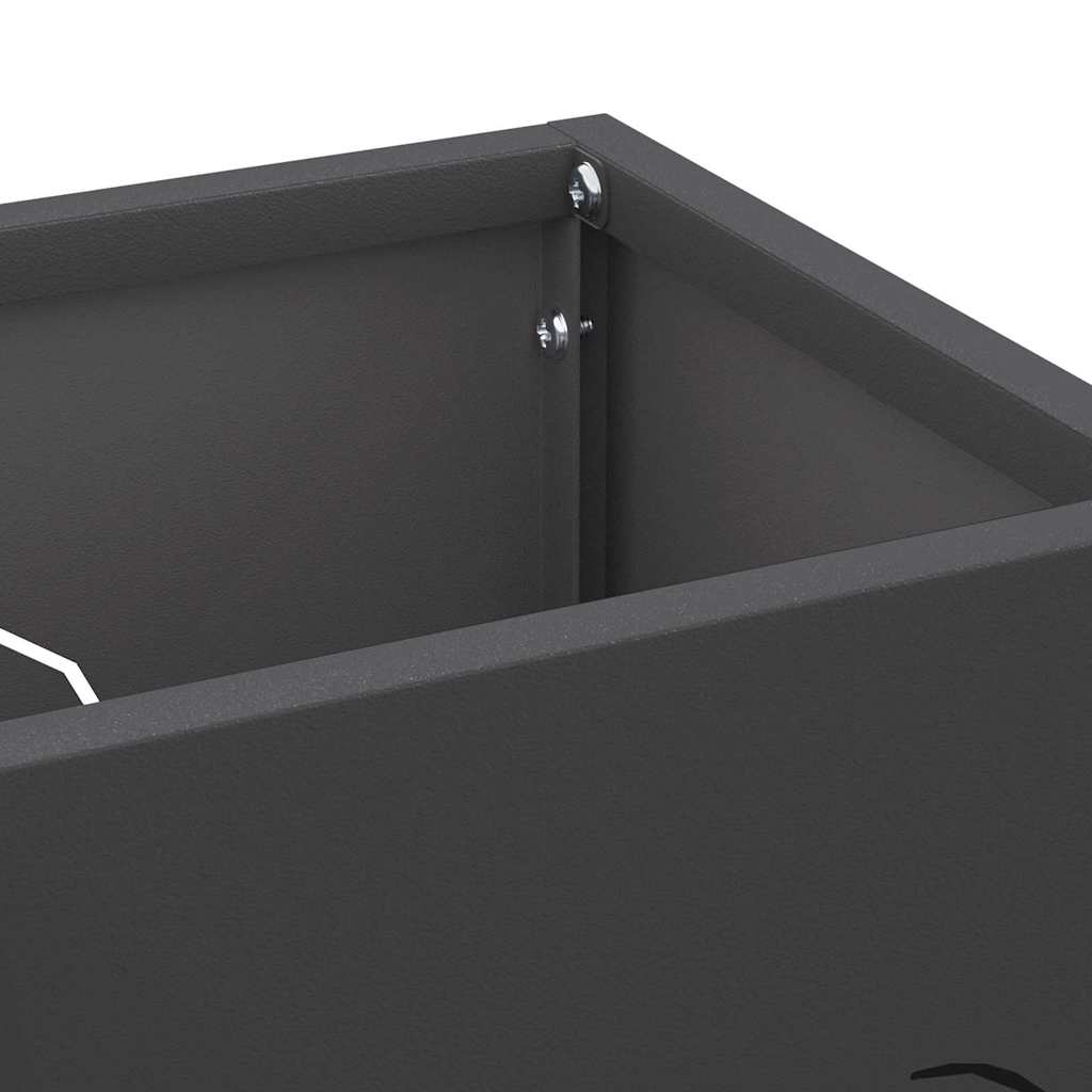 Umbrella Stand Black 15.5 x 15.5 x 49 cm Metal