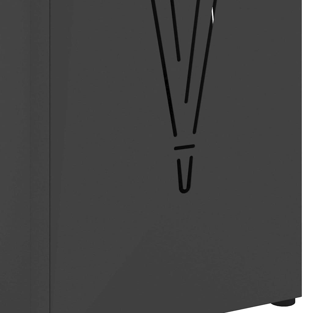 Umbrella Stand Black 15.5 x 15.5 x 49 cm Metal