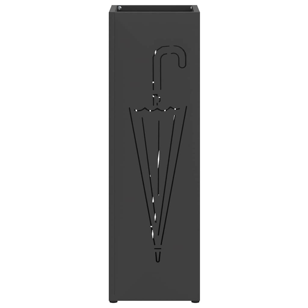 Umbrella Stand Black 15.5 x 15.5 x 49 cm Metal