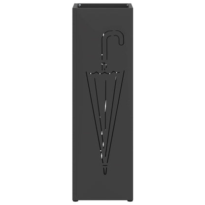 Umbrella Stand Black 15.5 x 15.5 x 49 cm Metal
