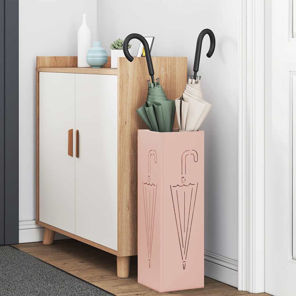 Umbrella Stand Pink 15.5 x 15.5 x 49 cm Metal