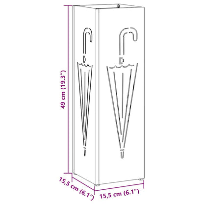 Umbrella Stand Pink 15.5 x 15.5 x 49 cm Metal