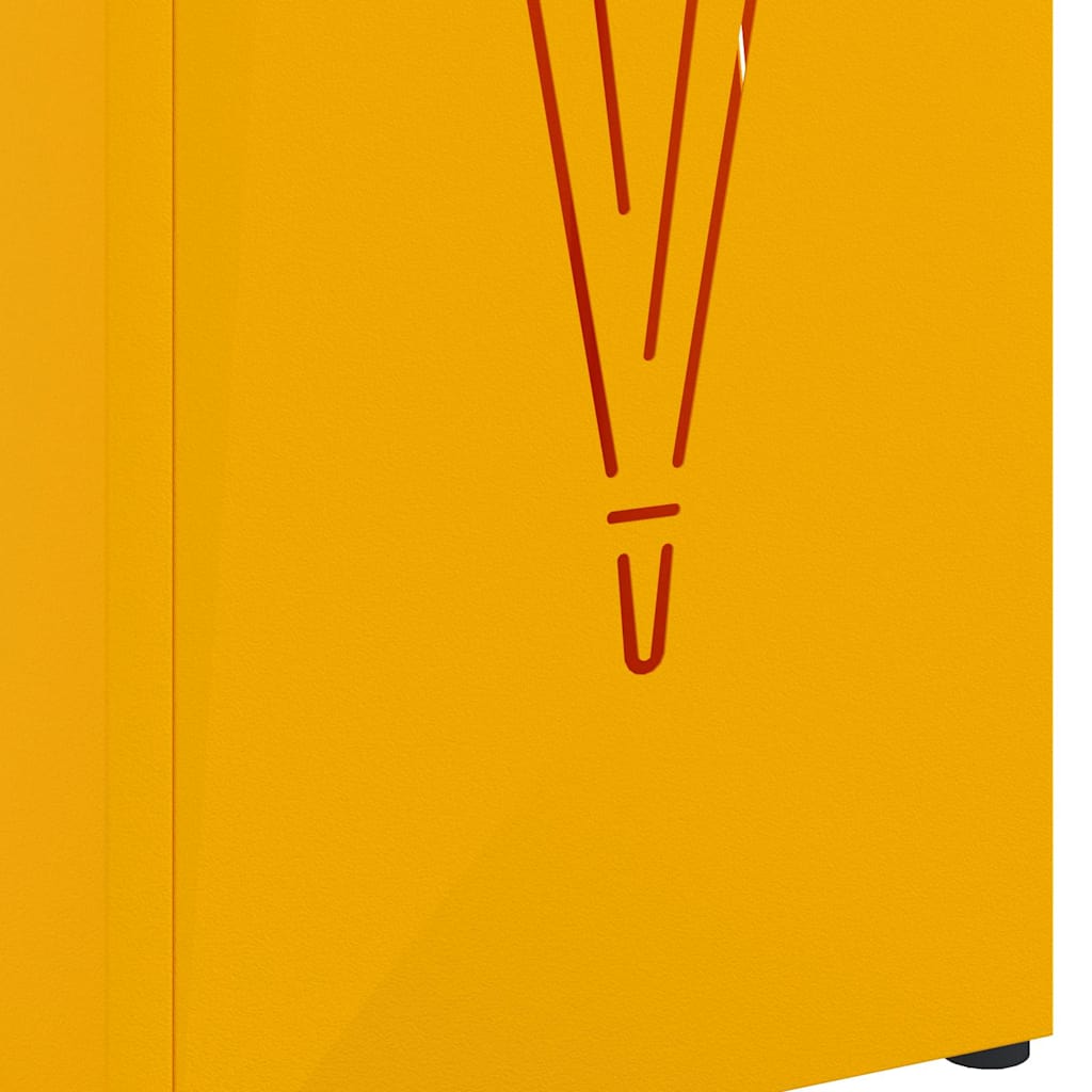 Umbrella Stand Mustard 15.5 x 15.5 x 49 cm Metal