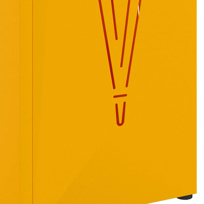 Umbrella Stand Mustard 15.5 x 15.5 x 49 cm Metal