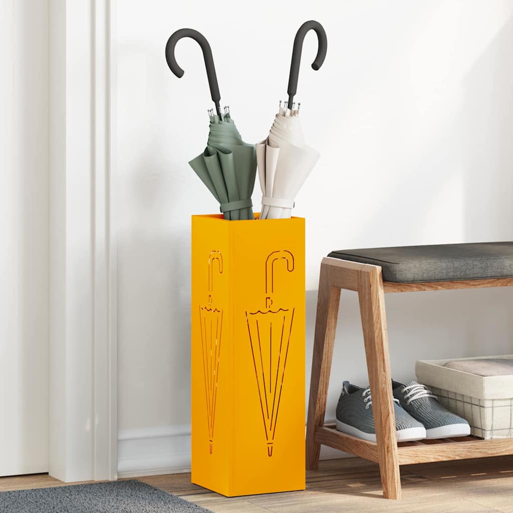 Umbrella Stand Mustard 15.5 x 15.5 x 49 cm Metal