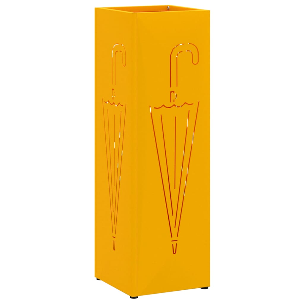 Umbrella Stand Mustard 15.5 x 15.5 x 49 cm Metal