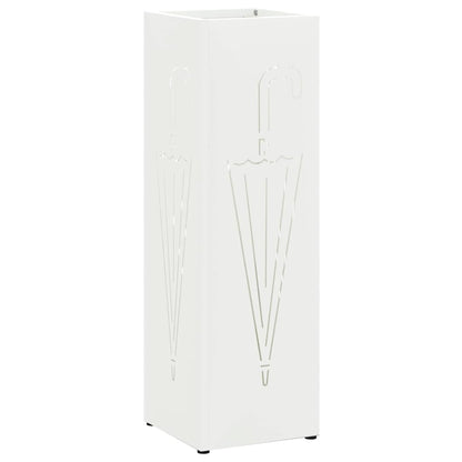 Umbrella Stand White 15.5 x 15.5 x 49 cm Metal