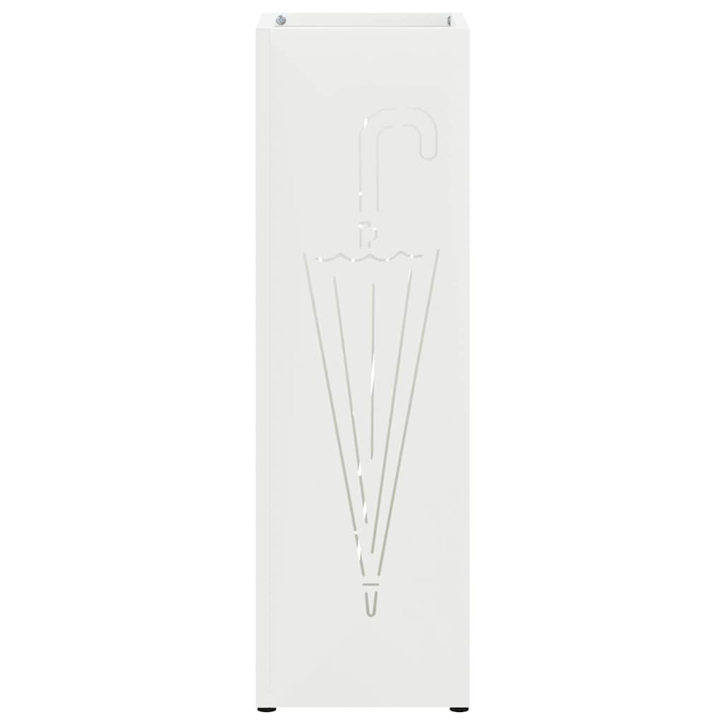 Umbrella Stand White 15.5 x 15.5 x 49 cm Metal
