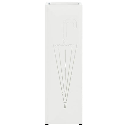 Umbrella Stand White 15.5 x 15.5 x 49 cm Metal