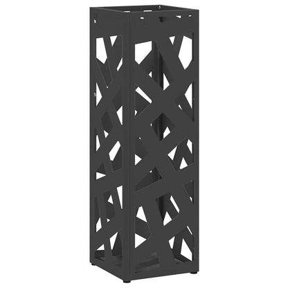 Umbrella Stand Black 15.5 x 15.5 x 49 cm Metal