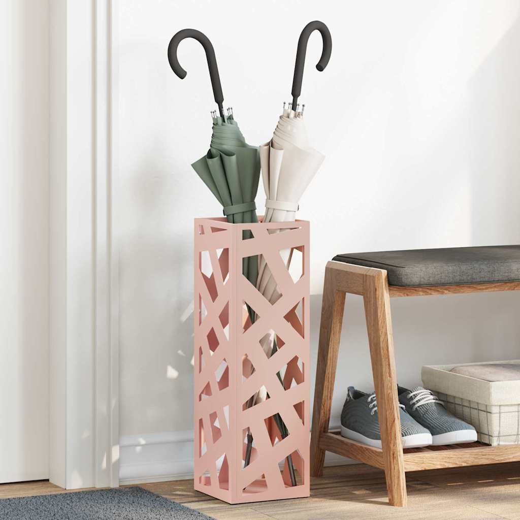 Umbrella Stand Pink 15.5 x 15.5 x 49 cm Metal