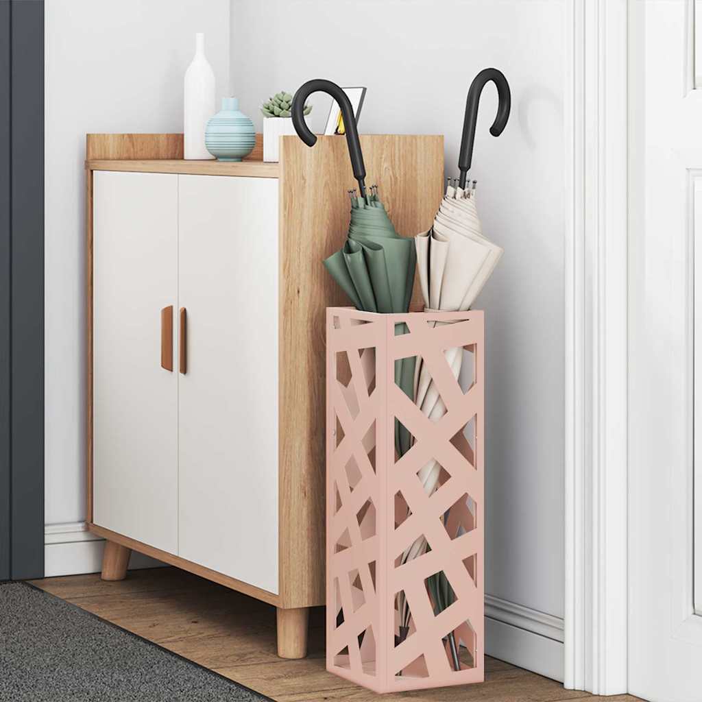 Umbrella Stand Pink 15.5 x 15.5 x 49 cm Metal