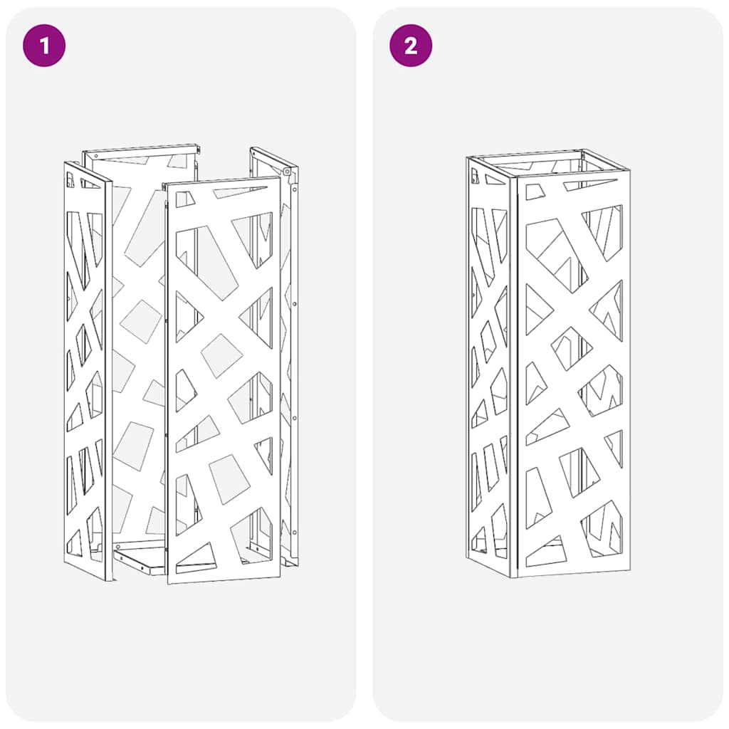 Umbrella Stand Mustard 15.5 x 15.5 x 49 cm Metal