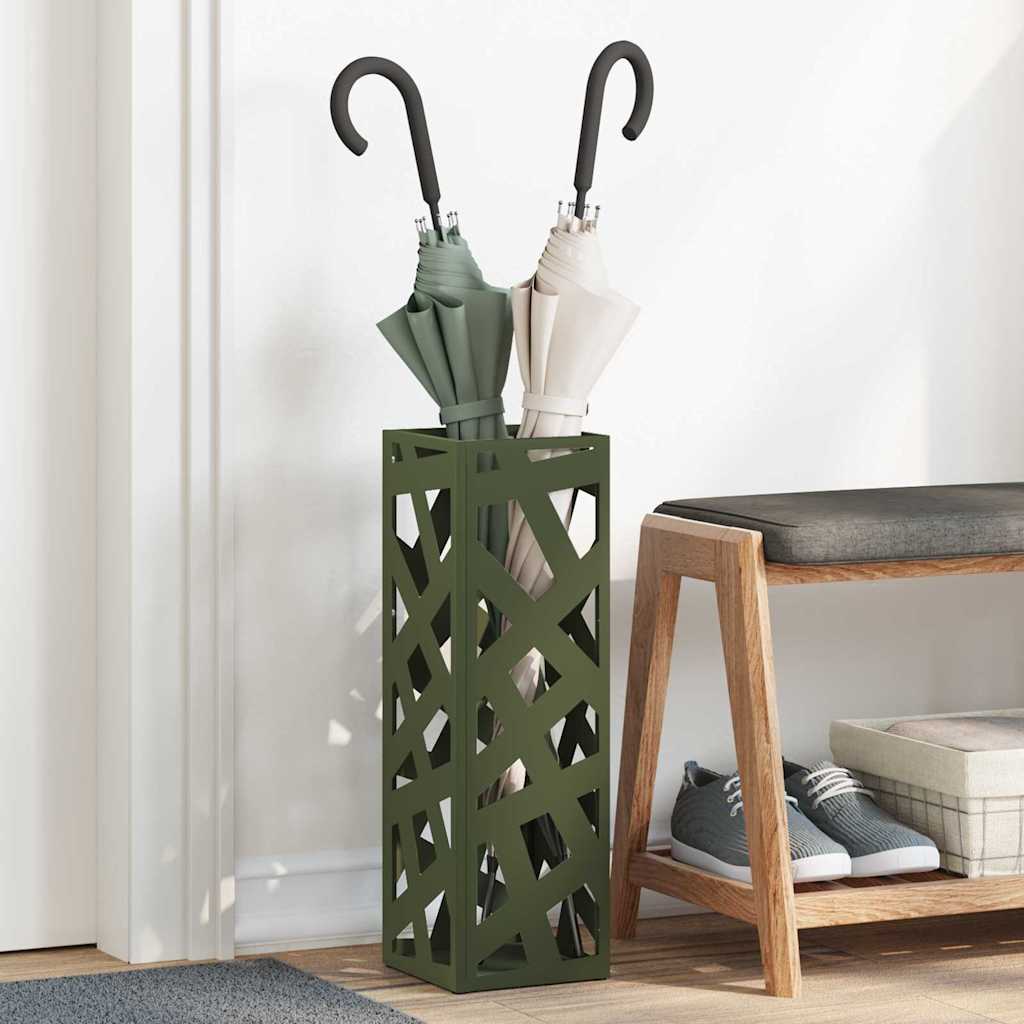 Umbrella Stand Olive 15.5 x 15.5 x 49 cm Metal