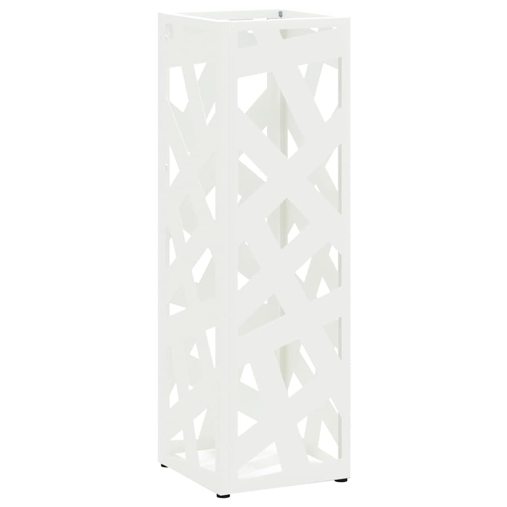 Umbrella Stand White 15.5 x 15.5 x 49 cm Metal