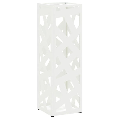 Umbrella Stand White 15.5 x 15.5 x 49 cm Metal