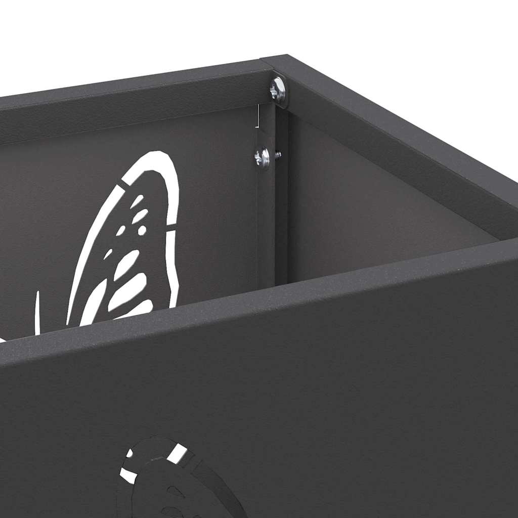 Umbrella Stand Black 15.5 x 15.5 x 49 cm Metal