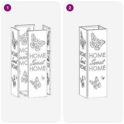 Umbrella Stand Black 15.5 x 15.5 x 49 cm Metal