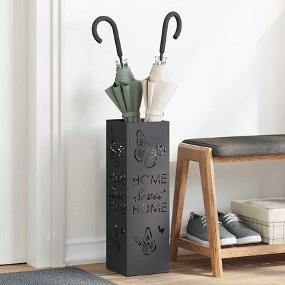 Umbrella Stand Black 15.5 x 15.5 x 49 cm Metal