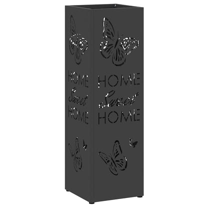 Umbrella Stand Black 15.5 x 15.5 x 49 cm Metal