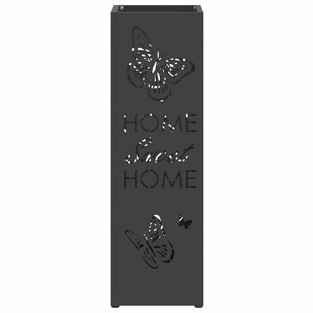 Umbrella Stand Black 15.5 x 15.5 x 49 cm Metal