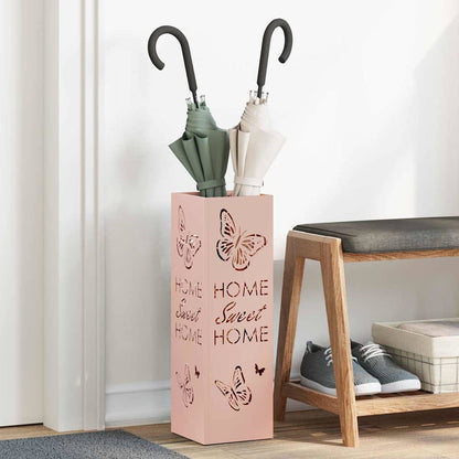 Umbrella Stand Pink 15.5 x 15.5 x 49 cm Metal