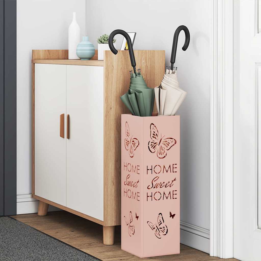 Umbrella Stand Pink 15.5 x 15.5 x 49 cm Metal