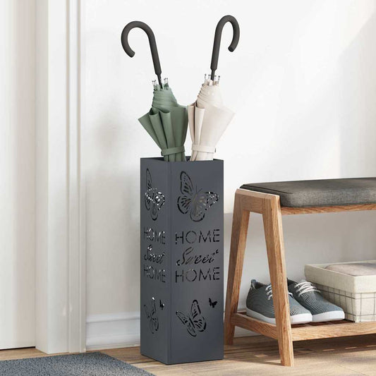 Umbrella Stand Anthracite 15.5 x 15.5 x 49 cm Metal