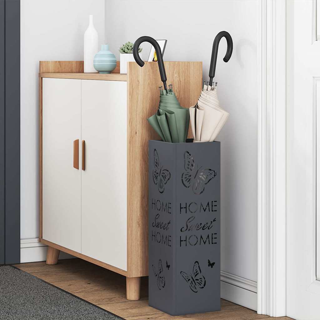 Umbrella Stand Anthracite 15.5 x 15.5 x 49 cm Metal