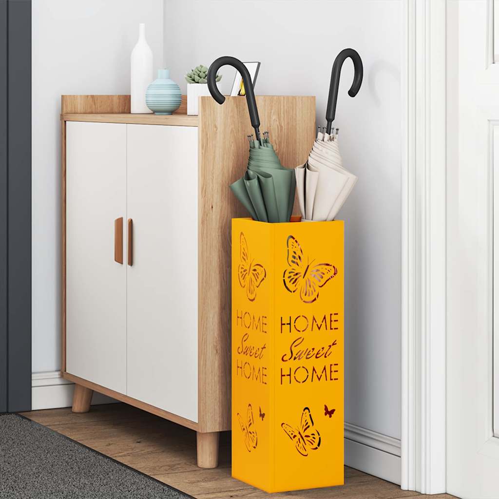 Umbrella Stand Mustard 15.5 x 15.5 x 49 cm Metal