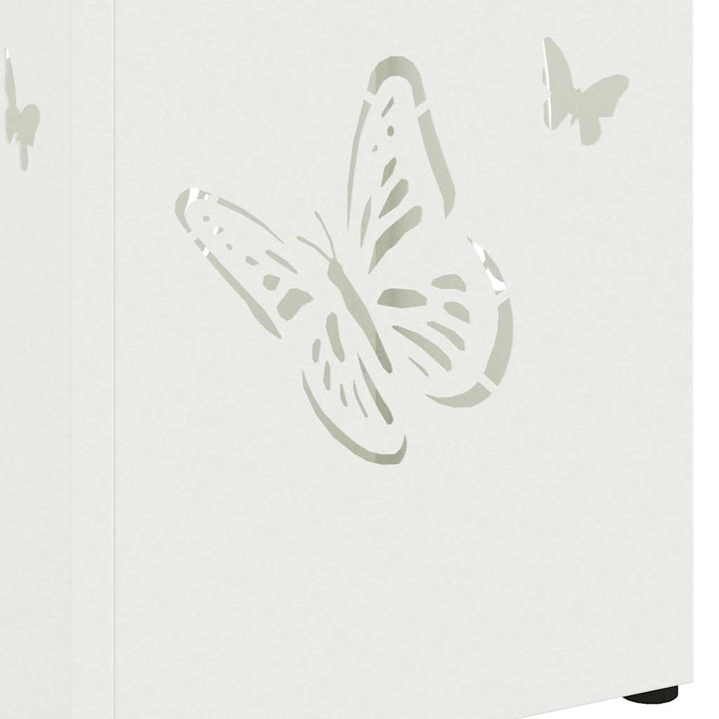 Umbrella Stand White 15.5 x 15.5 x 49 cm Metal