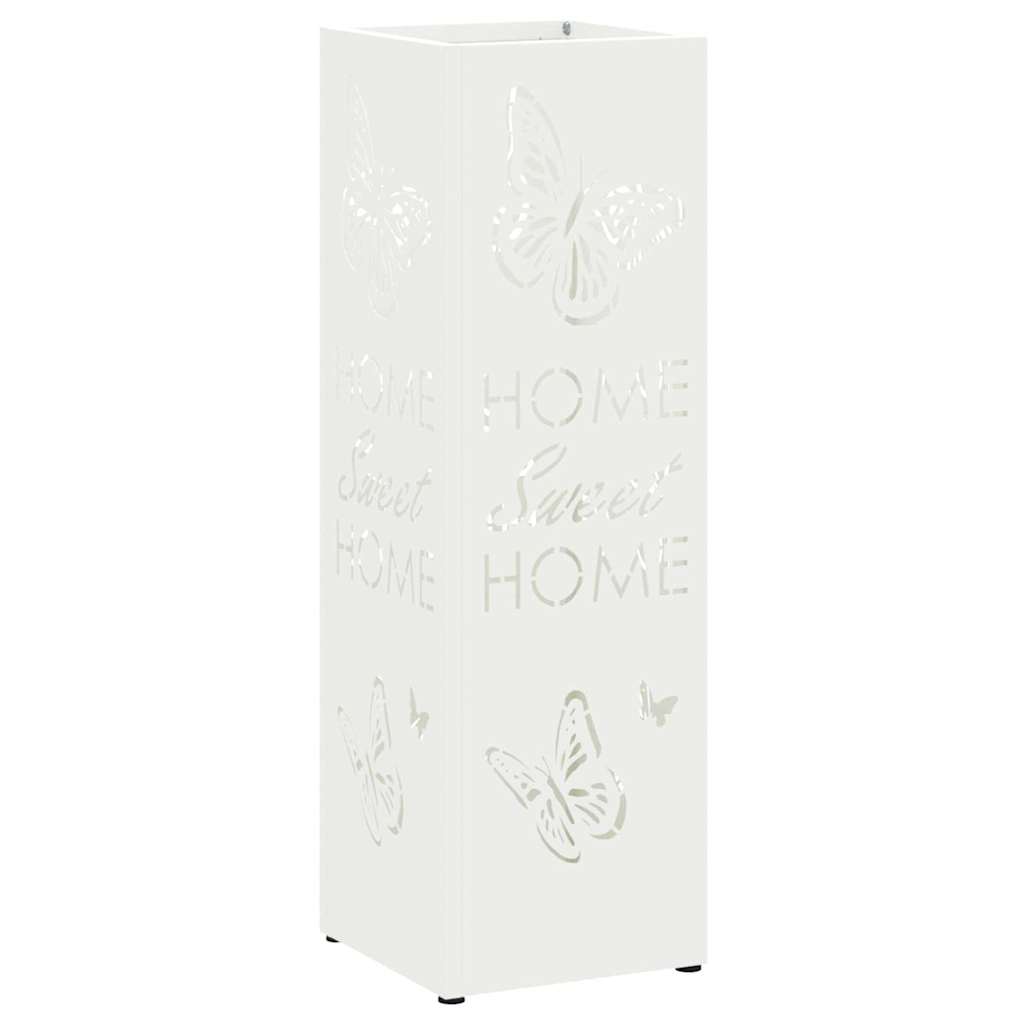 Umbrella Stand White 15.5 x 15.5 x 49 cm Metal