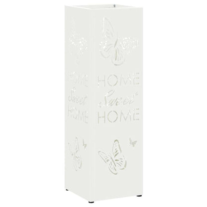 Umbrella Stand White 15.5 x 15.5 x 49 cm Metal