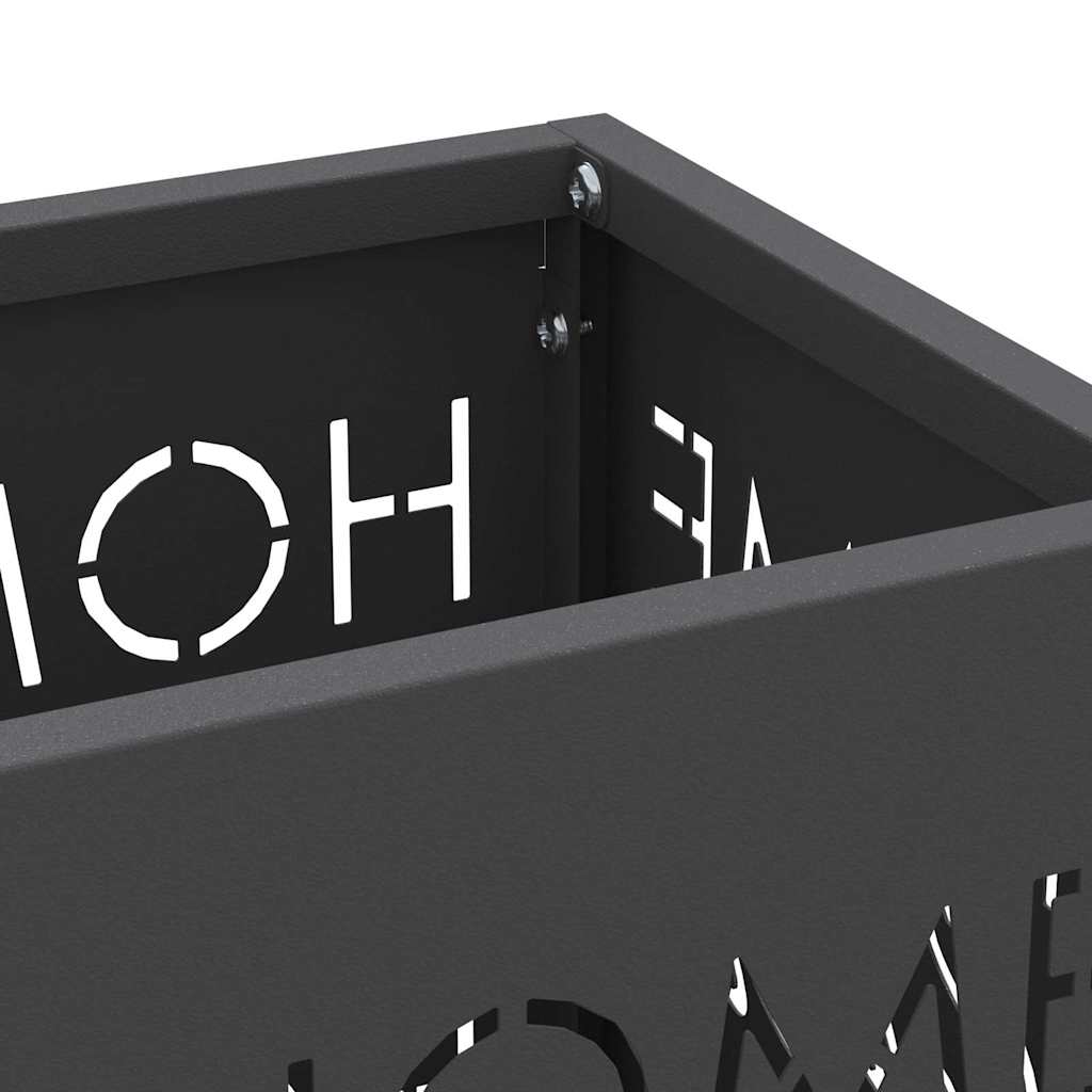 Umbrella Stand Black 15.5 x 15.5 x 49 cm Metal