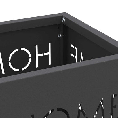 Umbrella Stand Black 15.5 x 15.5 x 49 cm Metal