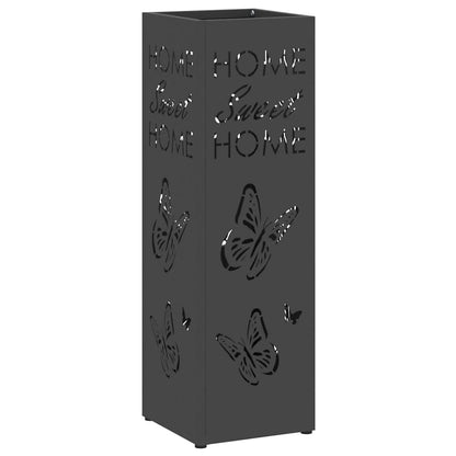 Umbrella Stand Black 15.5 x 15.5 x 49 cm Metal