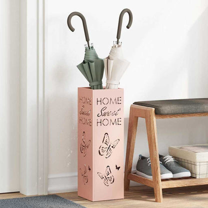 Umbrella Stand Pink 15.5 x 15.5 x 49 cm Metal
