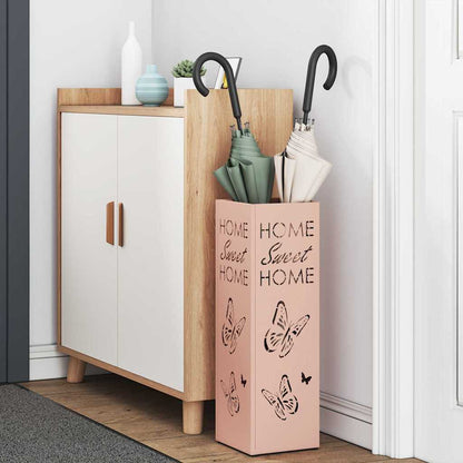 Umbrella Stand Pink 15.5 x 15.5 x 49 cm Metal