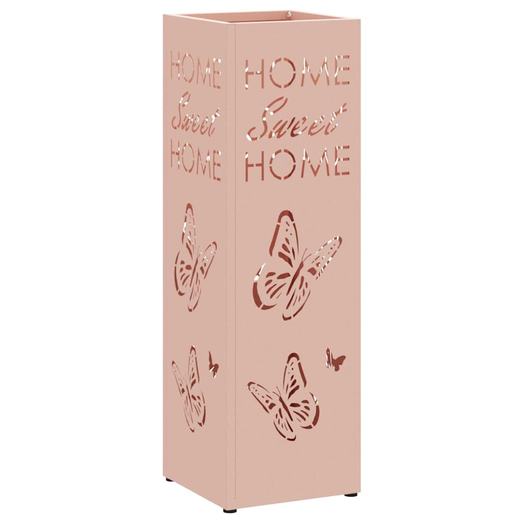 Umbrella Stand Pink 15.5 x 15.5 x 49 cm Metal