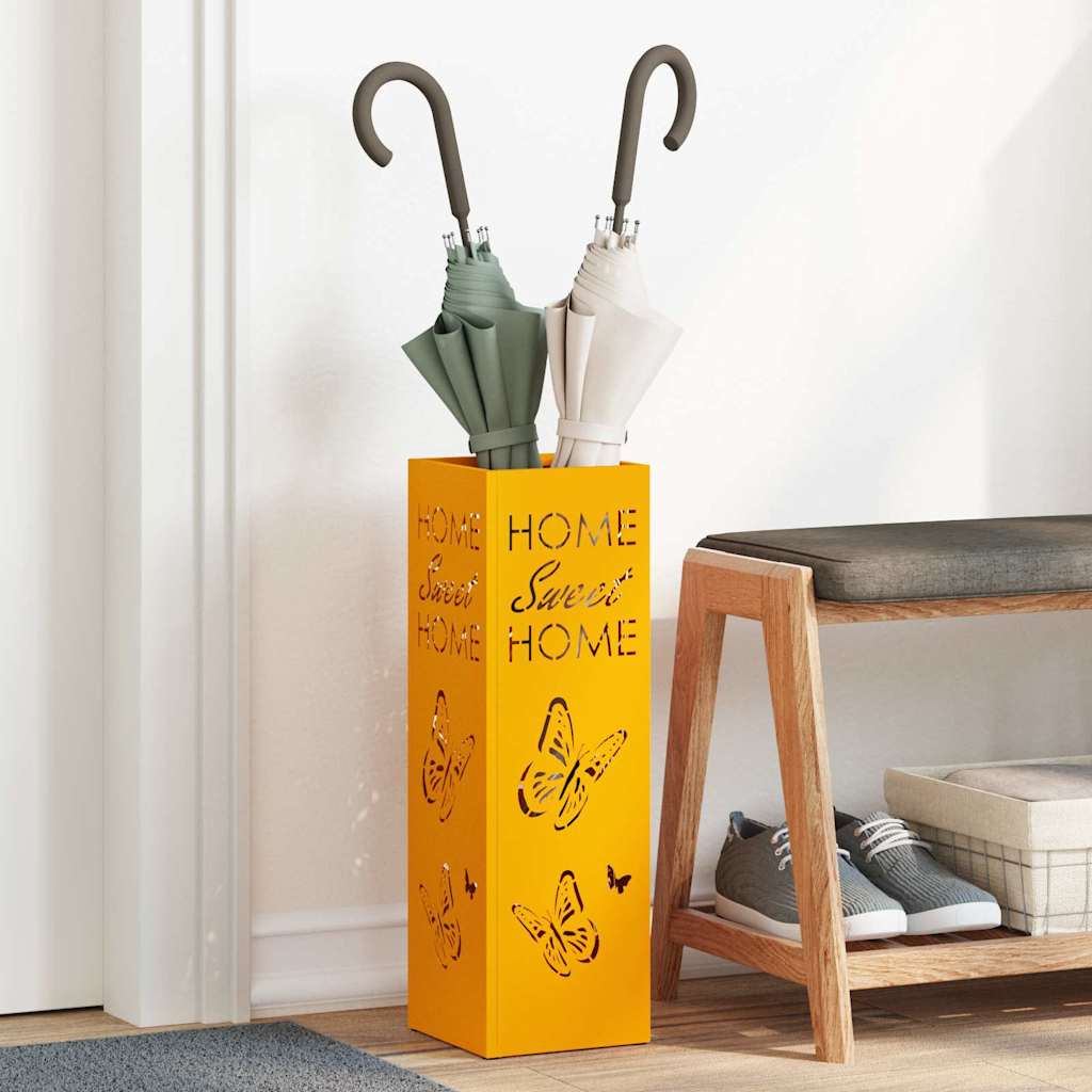 Umbrella Stand Mustard 15.5 x 15.5 x 49 cm Metal