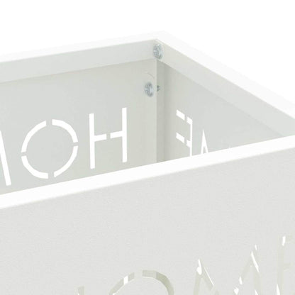 Umbrella Stand White 15.5 x 15.5 x 49 cm Metal