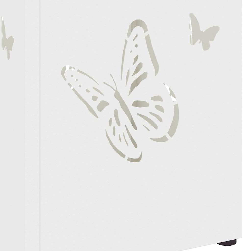 Umbrella Stand White 15.5 x 15.5 x 49 cm Metal