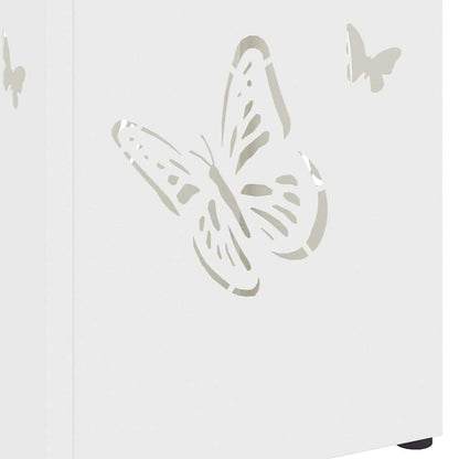 Umbrella Stand White 15.5 x 15.5 x 49 cm Metal